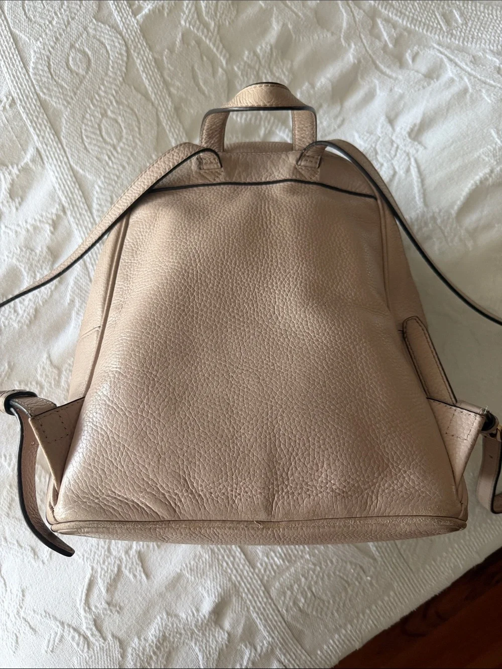 Michael Kors Mauve Taupe Pebbled Leather Backpack